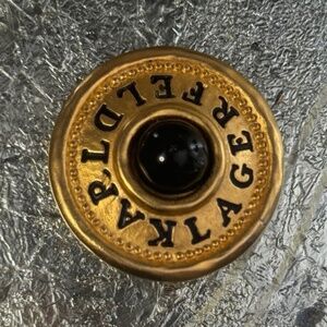 Stunning Karl Lagerfeld Gold Plated Clip-On Earring/Brooch/Pin